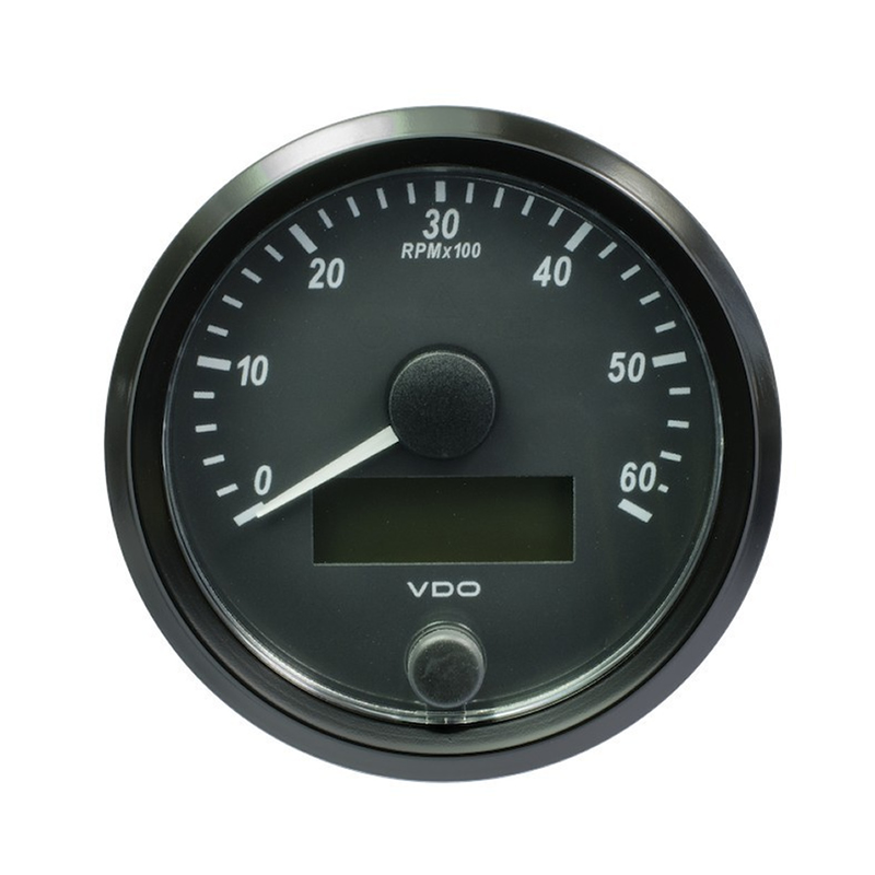 VDO SingleViu Tachometer 6.000 RPM Black 80mm